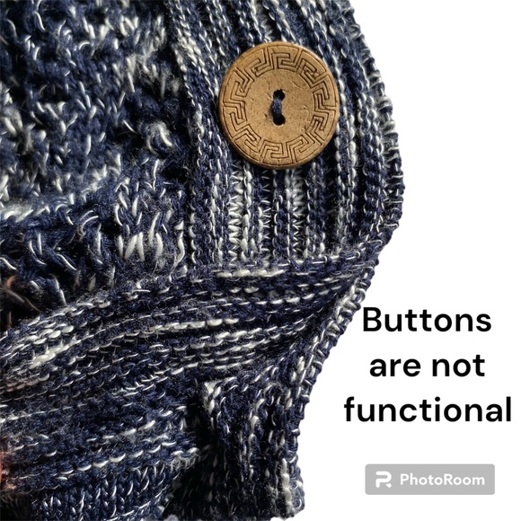 Lot: Tickled Teal Striped Cardigan & Dress Barn Cowl Neck Knit Sweater sz LG EUC - Picture 12 of 15